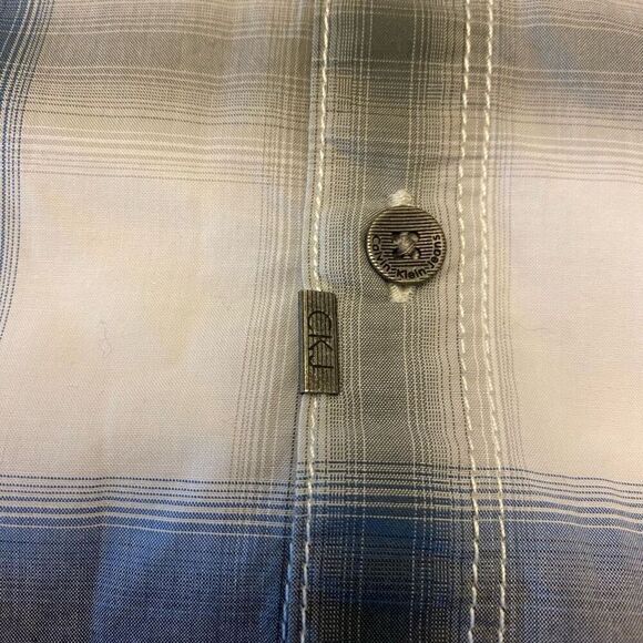 Calvin Klein Plaid Button Down Short Sleeve Shirt Size XXL - Picture 5 of 12
